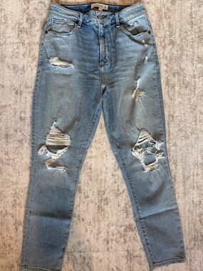 Abercrombie & Fitch Light Blue High Rise Super Skinny Ankle Jeans